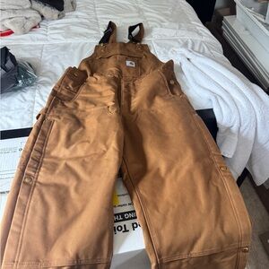 Carhartt Brown Duck Cargo Bib Overalls